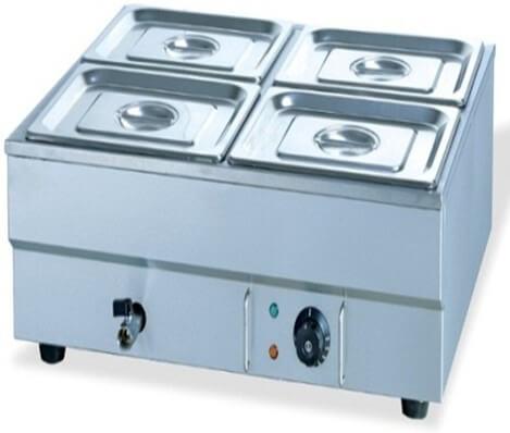GATTO Electric 4-Div Bain Marie - Incl. 4x GN1/2 & Lids
